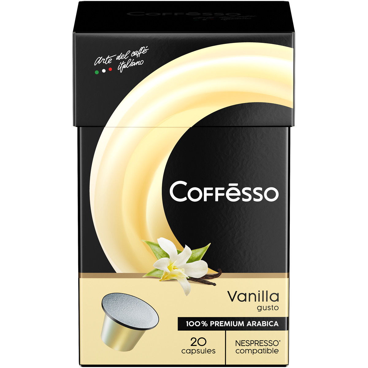 фото Кофе в капсулах coffesso "vanilla", для кофемашины nespresso, ароматизированный, 20 шт
