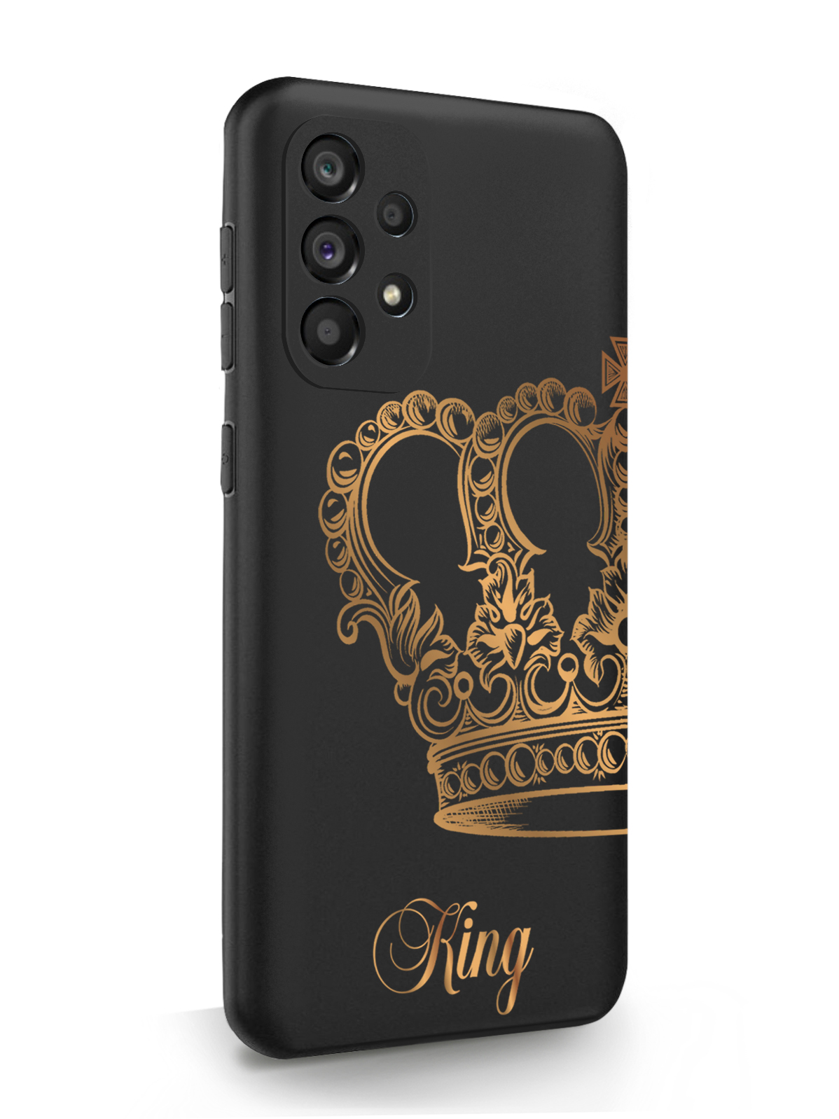 

Чехол MustHaveCase для Samsung Galaxy A53 Парный чехол корона King, черный, Черный;золотистый