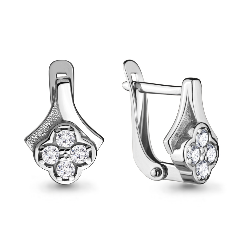 

Серьги из серебра с фианитом Aquamarine 46423А_925_р, 46423А_925_р