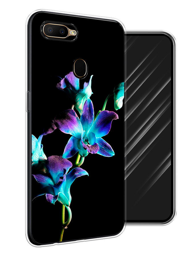 

Чехол Awog на Oppo A5s "Синий цветок на черном", Разноцветный, 252350-8