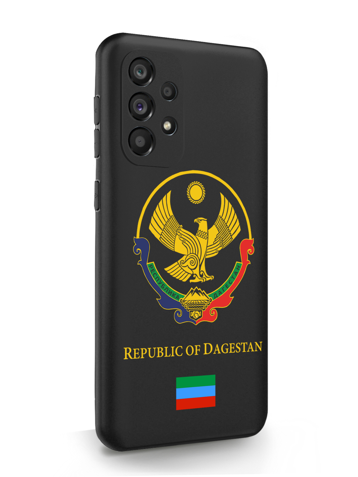 

Чехол SignumCase для Samsung Galaxy A53 Герб Дагестана, черный, Разноцветный