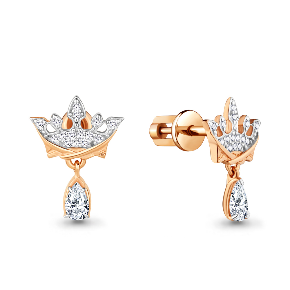 

Серьги из серебра с фианитом Aquamarine 46455А_925_з, 46455А_925_з