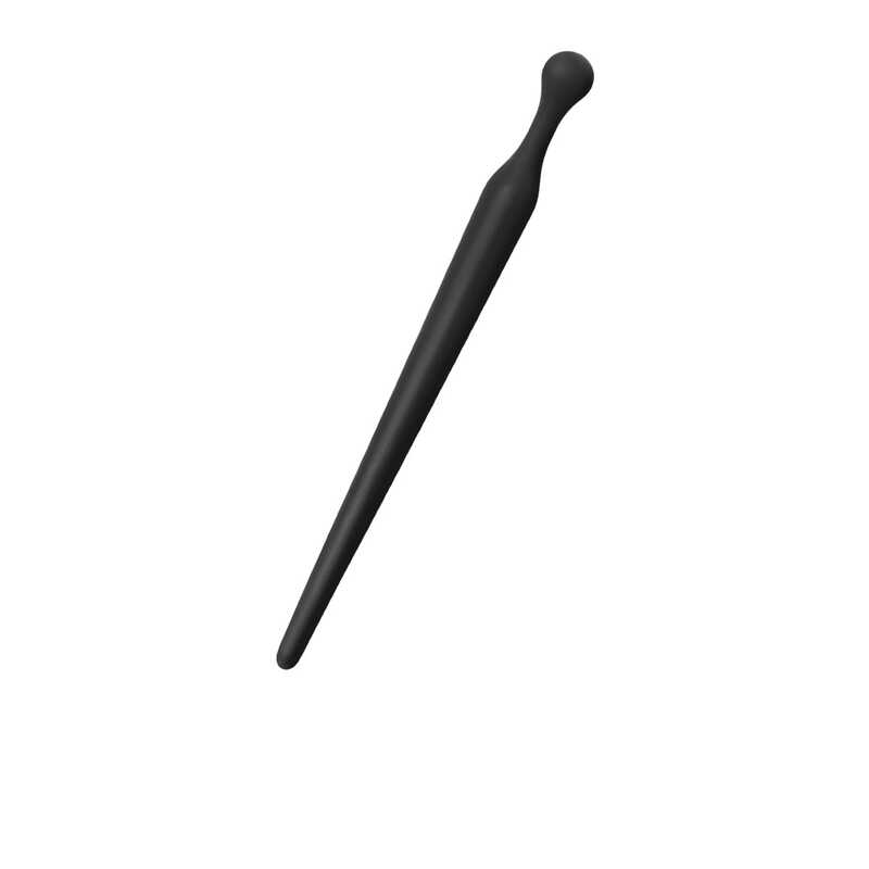 Черный силиконовый уретральный плаг - 10 см.