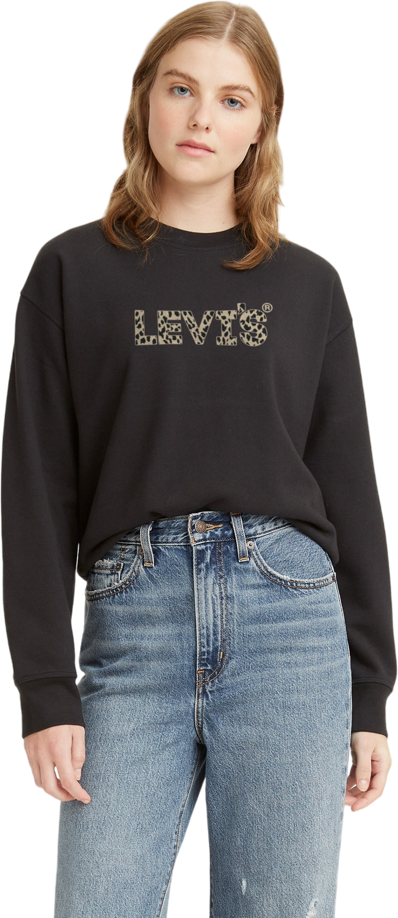 Свитшот женский LEVIS GRAPHIC STANDARD CREW BLACKS черный L