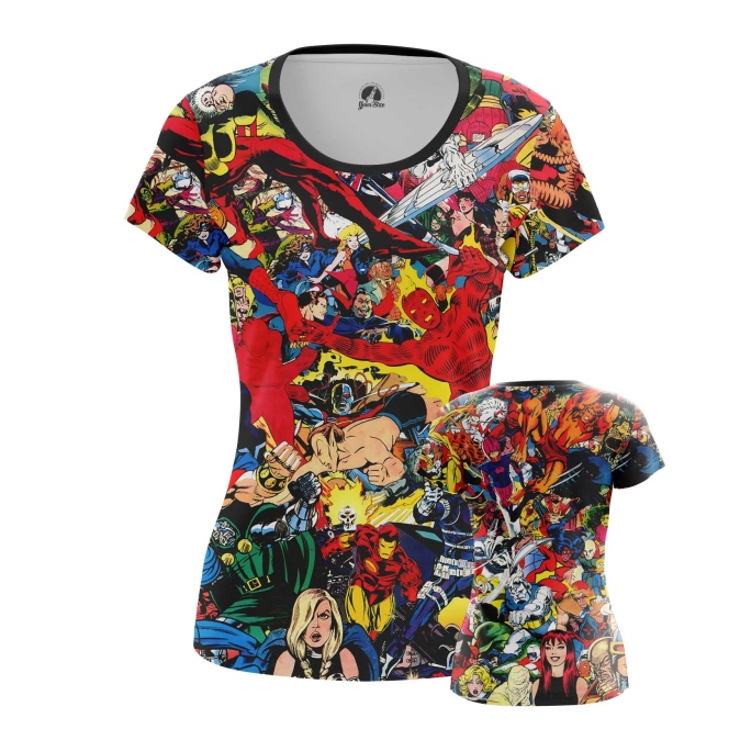 

Футболка женская teestore Марвел вселенная красная 2XL, Красный, Марвел вселенная