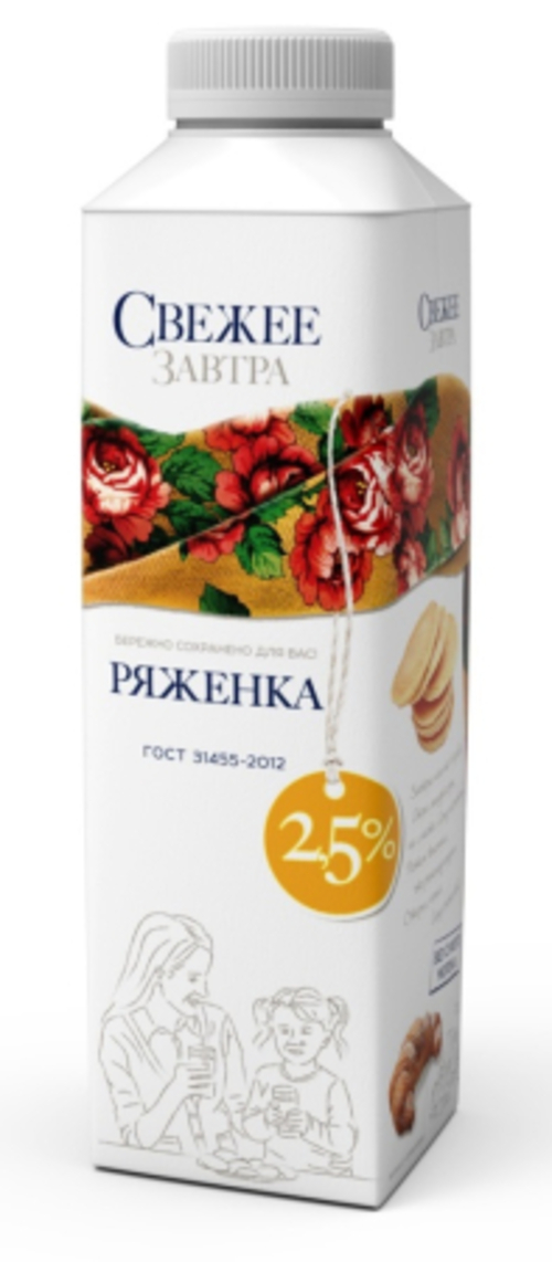 

Ряженка 2,5% Свежее Завтра 500гр