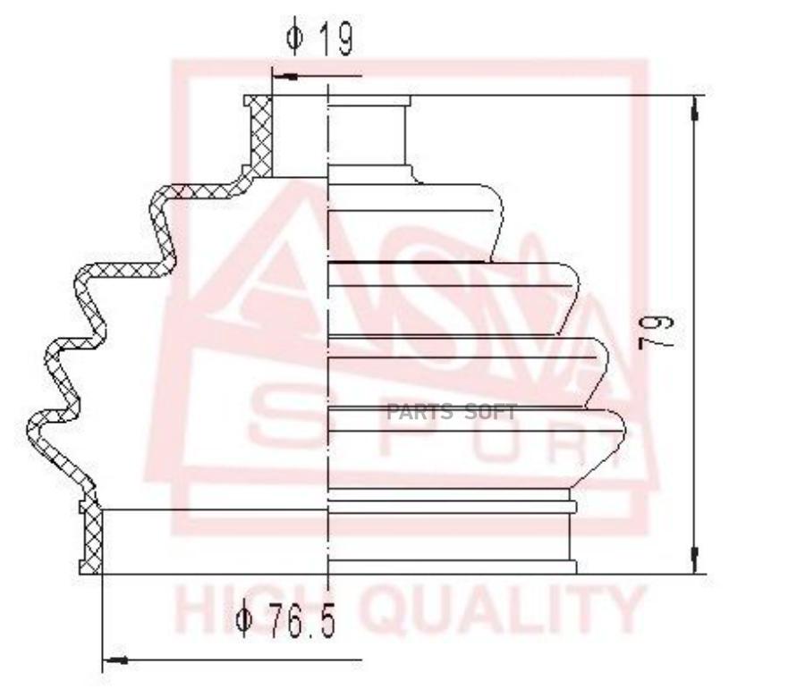 ASVA ПЫЛЬНИК ШРУСА К-Т 19X765X79 ASVA ASBT20