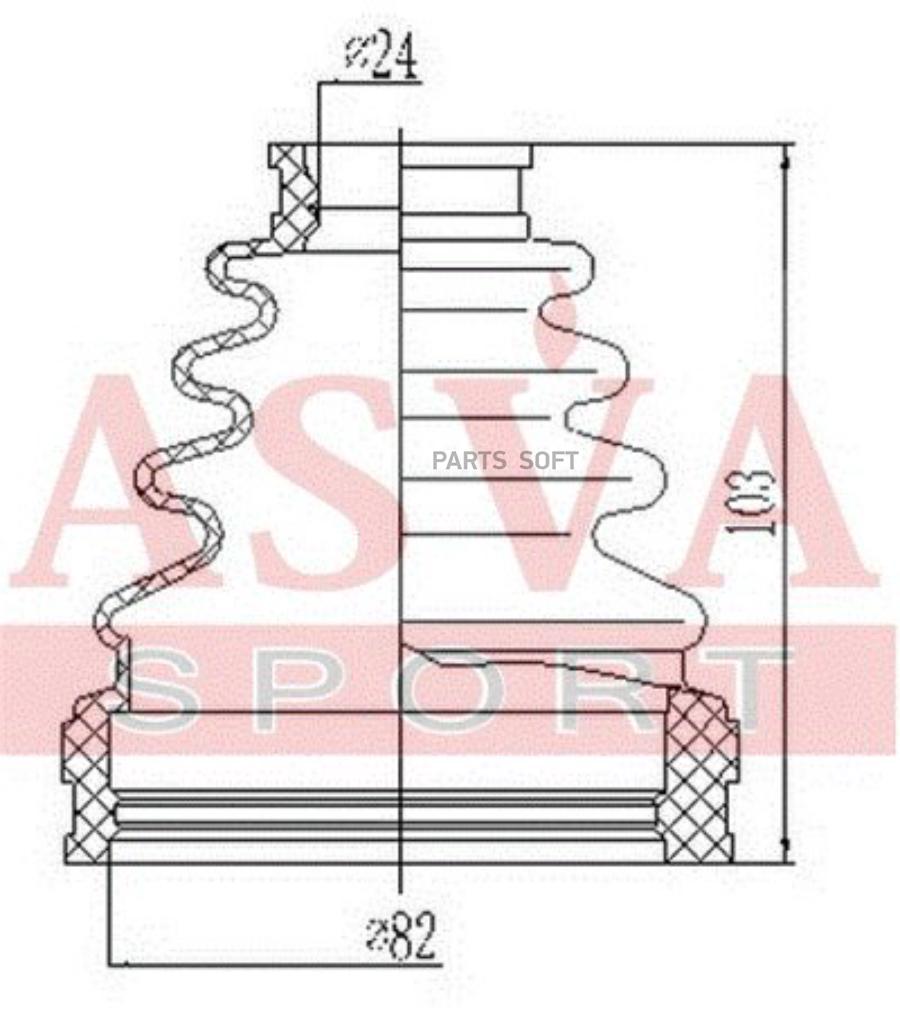 ASVA ПЫЛЬНИК ШРУСА К-Т 23X110X83 TRIPOD ASVA BTIN909 1476₽