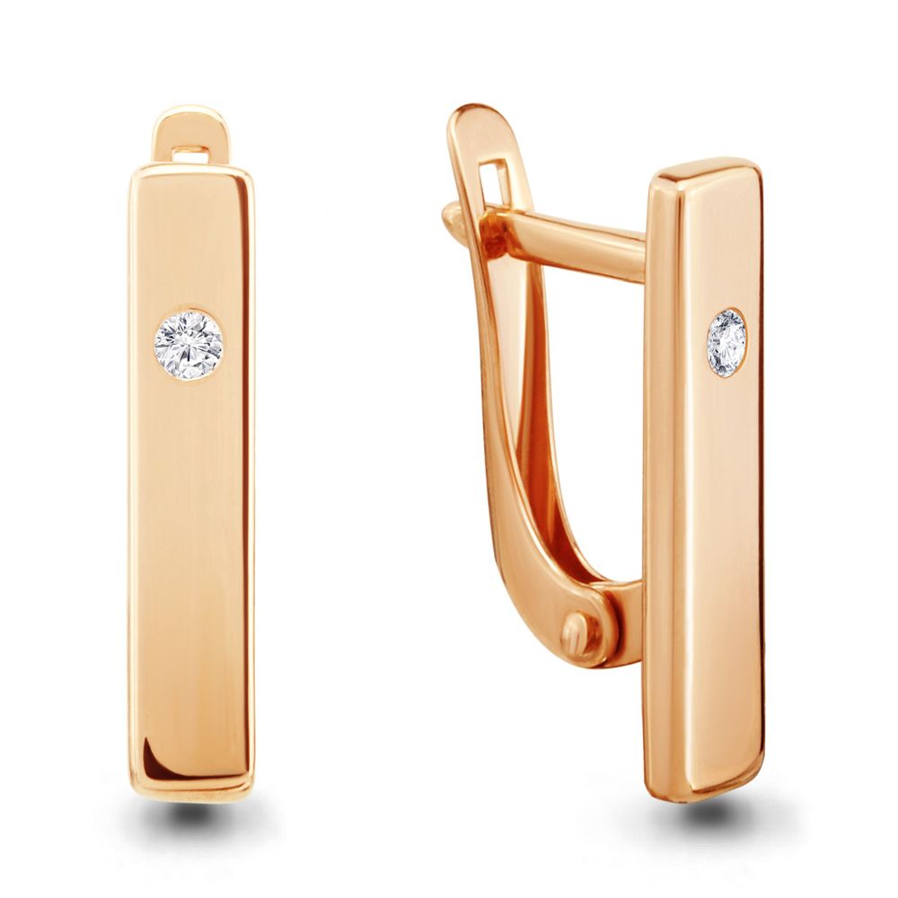 

Серьги из серебра с фианитом Aquamarine 46462А_925_з, 46462А_925_з