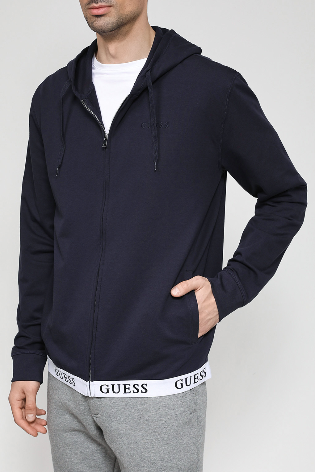 Толстовка мужская Guess U3YQ00 KBS91 синяя 2XL