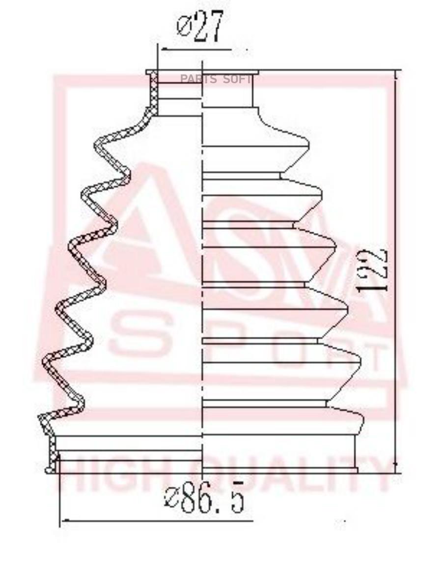 ASVA ПЫЛЬНИК ШРУСА НАРУЖ 26X87X114 ASVA ASBTDJ