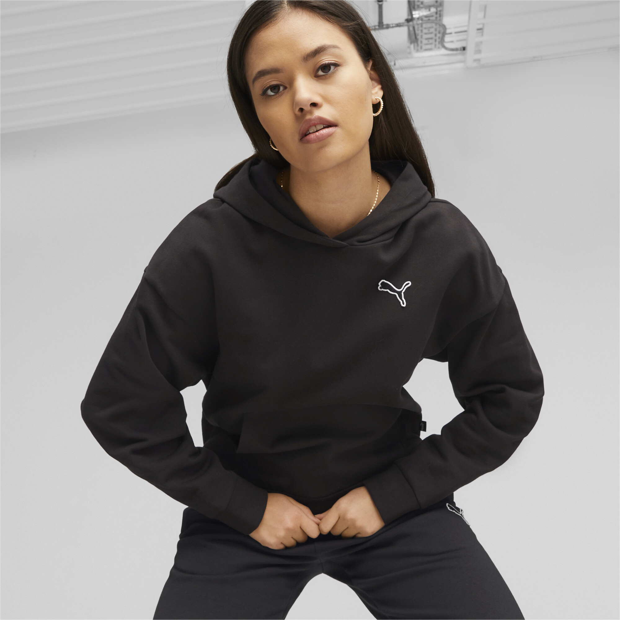 Худи женское PUMA BETTER ESSENTIALS Hoodie FL черное S