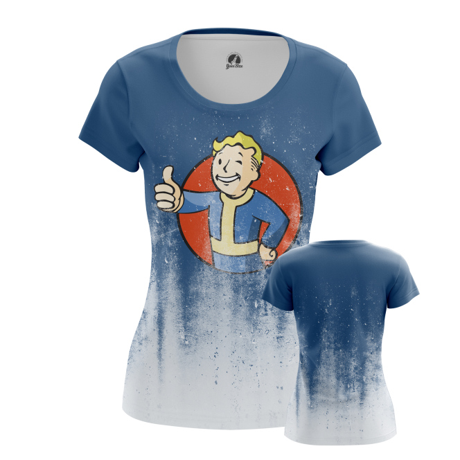 

Футболка женская teestore Vault Boy синяя L, Синий, Vault Boy