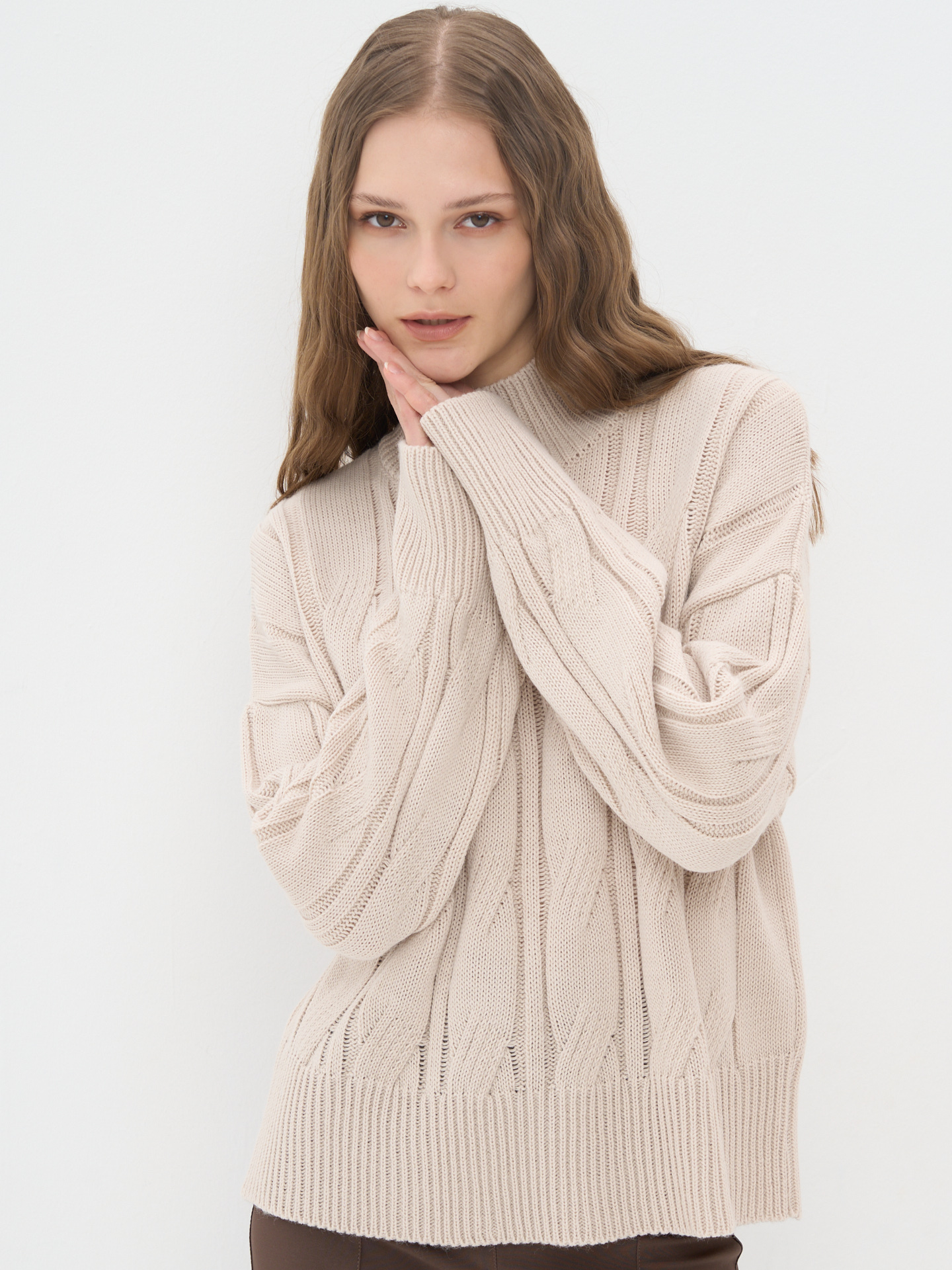 

Свитер женский BE YOU 7232-40220 бежевый 46-48 RU, 7232-40220