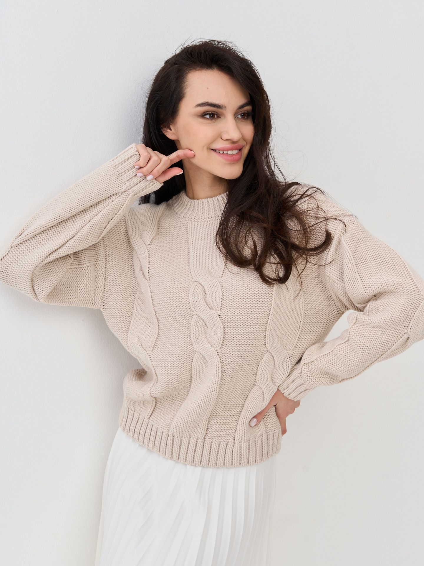 

Джемпер женский NEWVAY 9232-94038 бежевый 50-52 RU, 9232-94038