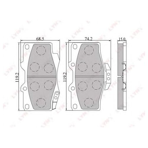

Комплект передних тормозных колодок Lynx bd7501