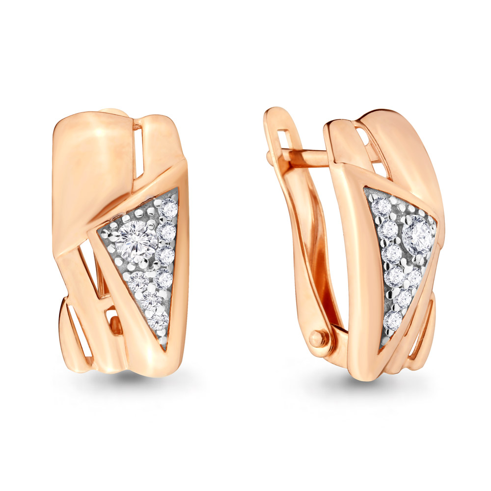 

Серьги из серебра с фианитом Aquamarine 46472А_925_з, 46472А_925_з