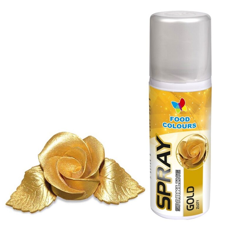 

Краска сияющая в виде спрея Золотая Gold Food Colours, 50 мл.