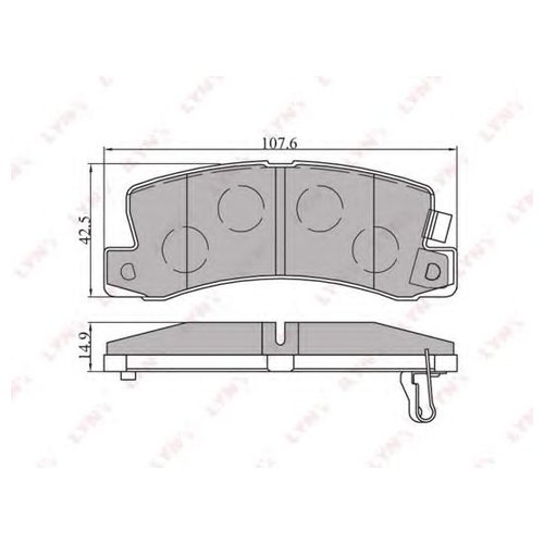 

Комплект задних тормозных колодок Lynx bd7521