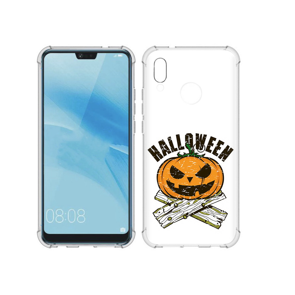 

Чехол MyPads Tocco для Huawei P20 Lite Хэллоуин доски тыква (PT130405.51.194), Прозрачный, Tocco