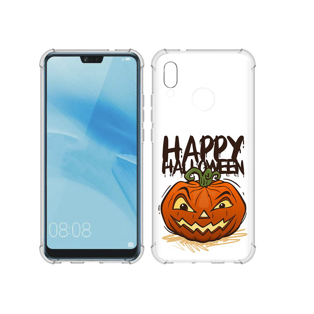 

Чехол MyPads Tocco для Huawei P20 Lite Хэллоуин счастливый (PT130405.51.195), Прозрачный, Tocco