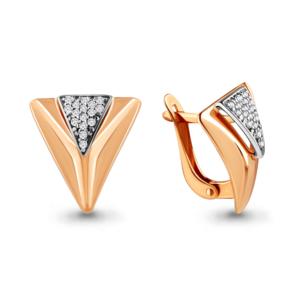 

Серьги из серебра с фианитом Aquamarine 46501А_925_з, 46501А_925_з