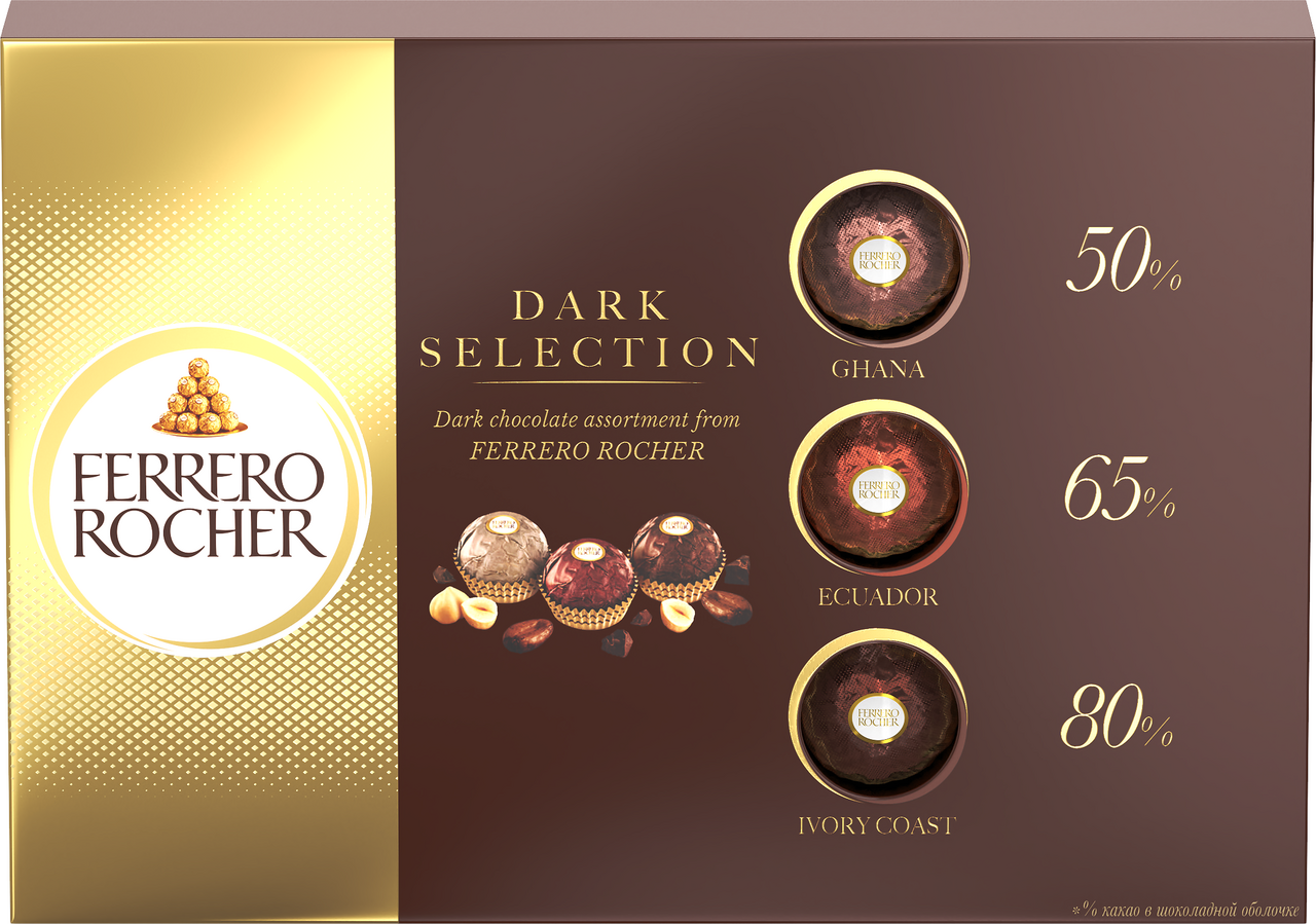 Набор конфет Ferrero Rocher Dark Selection хрустящее ассорти 187,5 г