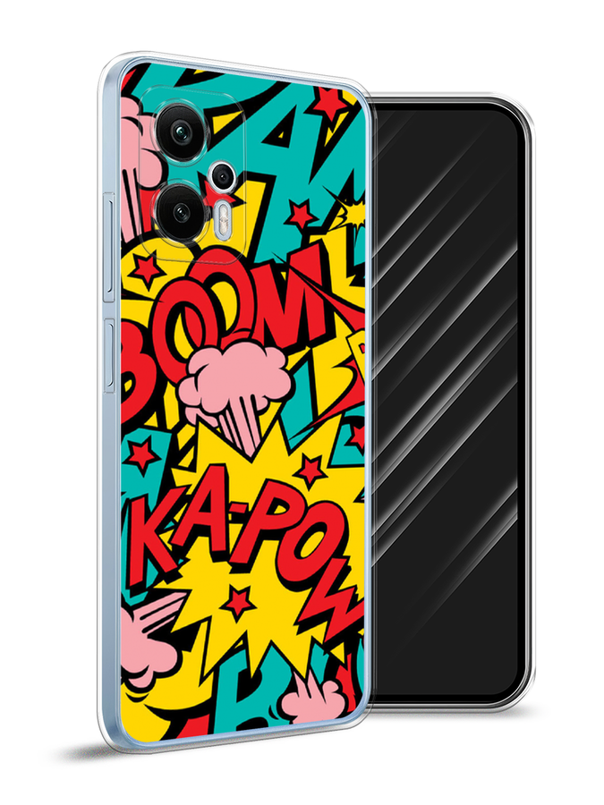 

Чехол Awog на Redmi Note 12T Pro "Постер pop art", Бирюзовый;желтый;красный, 319150-9