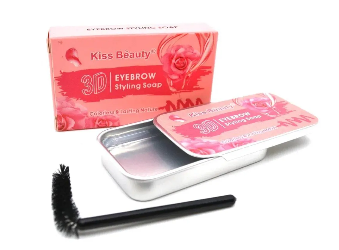 

Фиксирующее мыло воск для укладки бровей с экстрактом розы Kiss Beauty 3D Styling Soap 10г