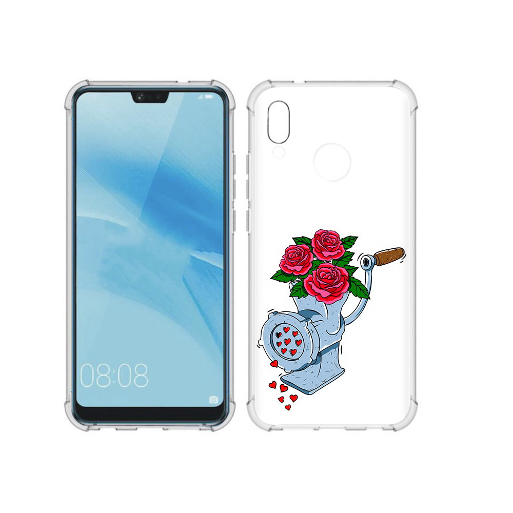 

Чехол MyPads Tocco для Huawei P20 Lite Цветочные сердца (PT130405.51.199), Прозрачный, Tocco