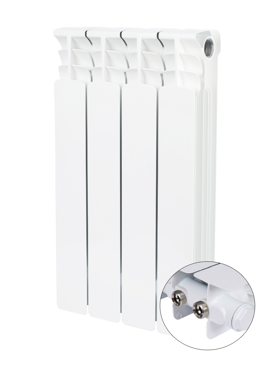 Биметаллический радиатор Stout Space 500 4 секции белый (SRB-0320-050004)
