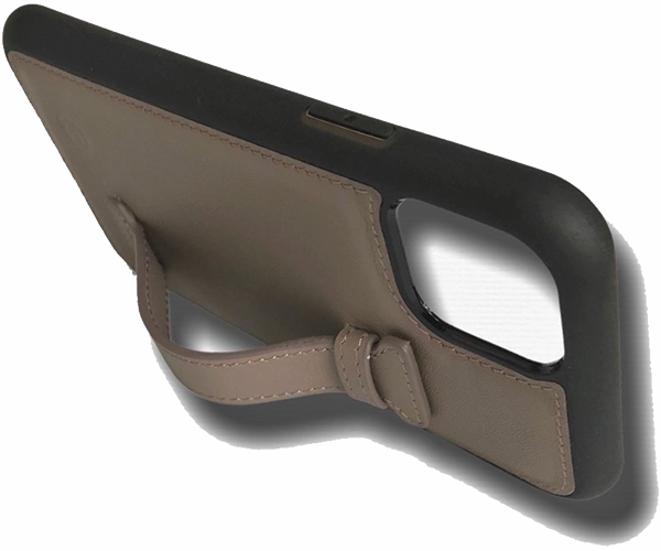 Кожаный чехол-подставка для iPhone 11 Elae, серый CFG-11-GRI