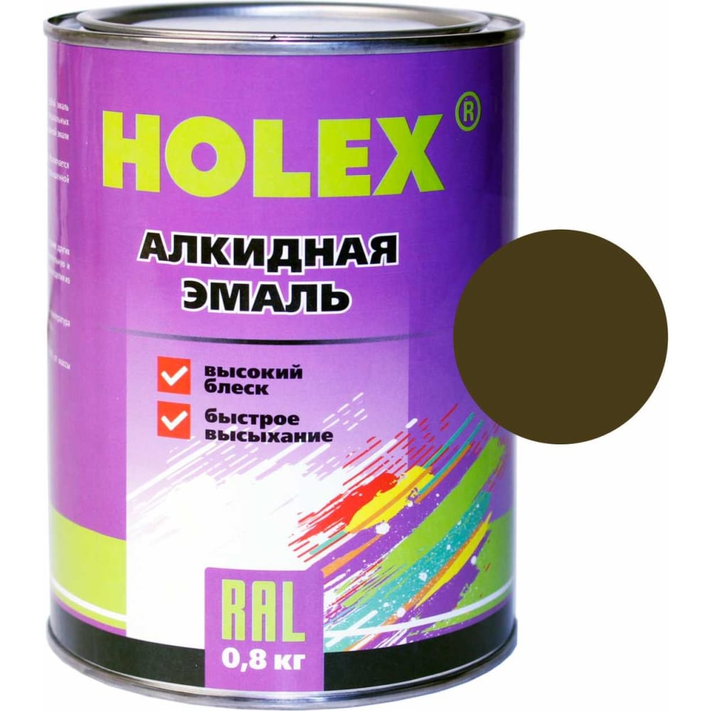 

HOLEX 303 Автоэмаль алкидная защитная 0,8кг HAS-59038