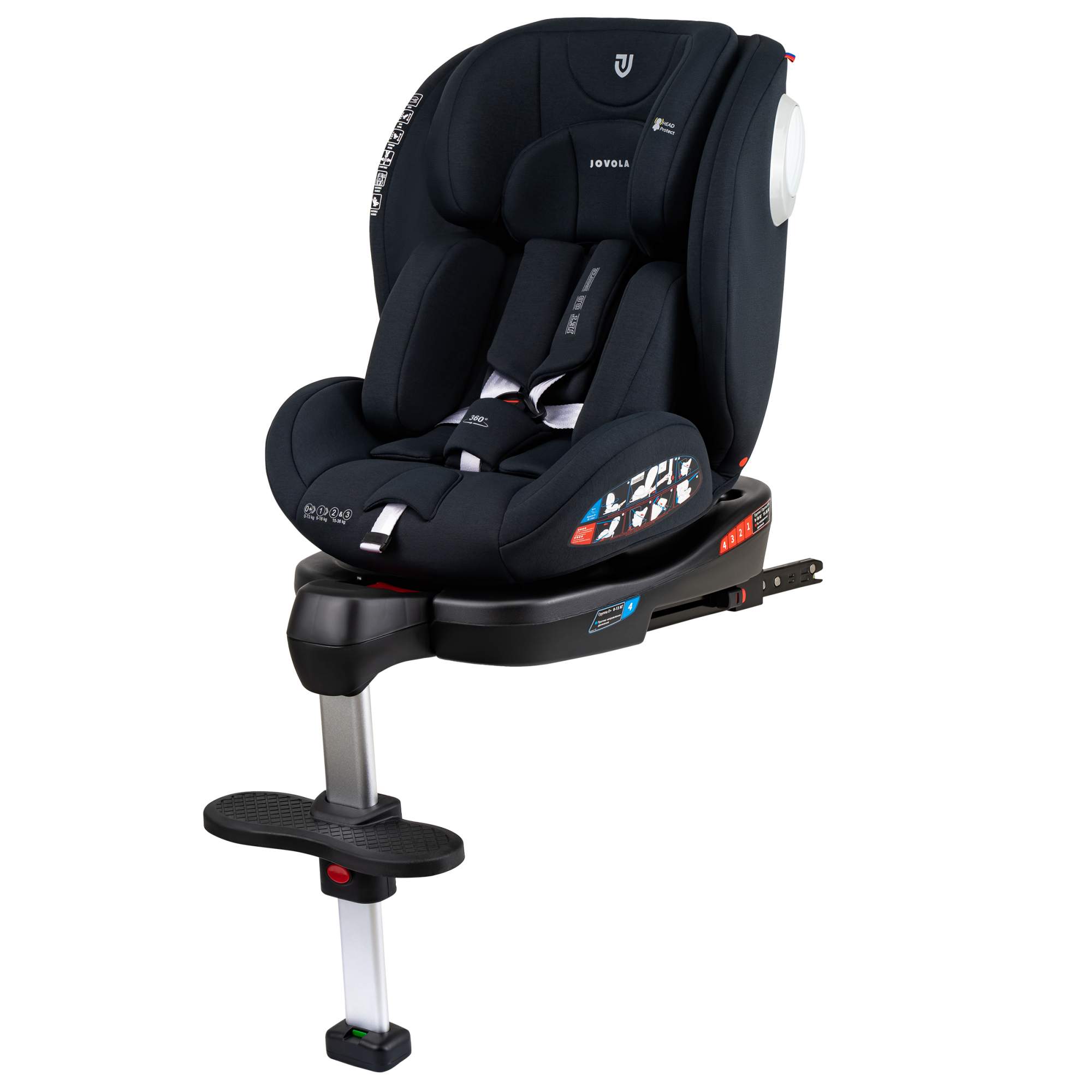 Автокресло детское Jovola Jet Isofix 0-36 кг черный 17999₽