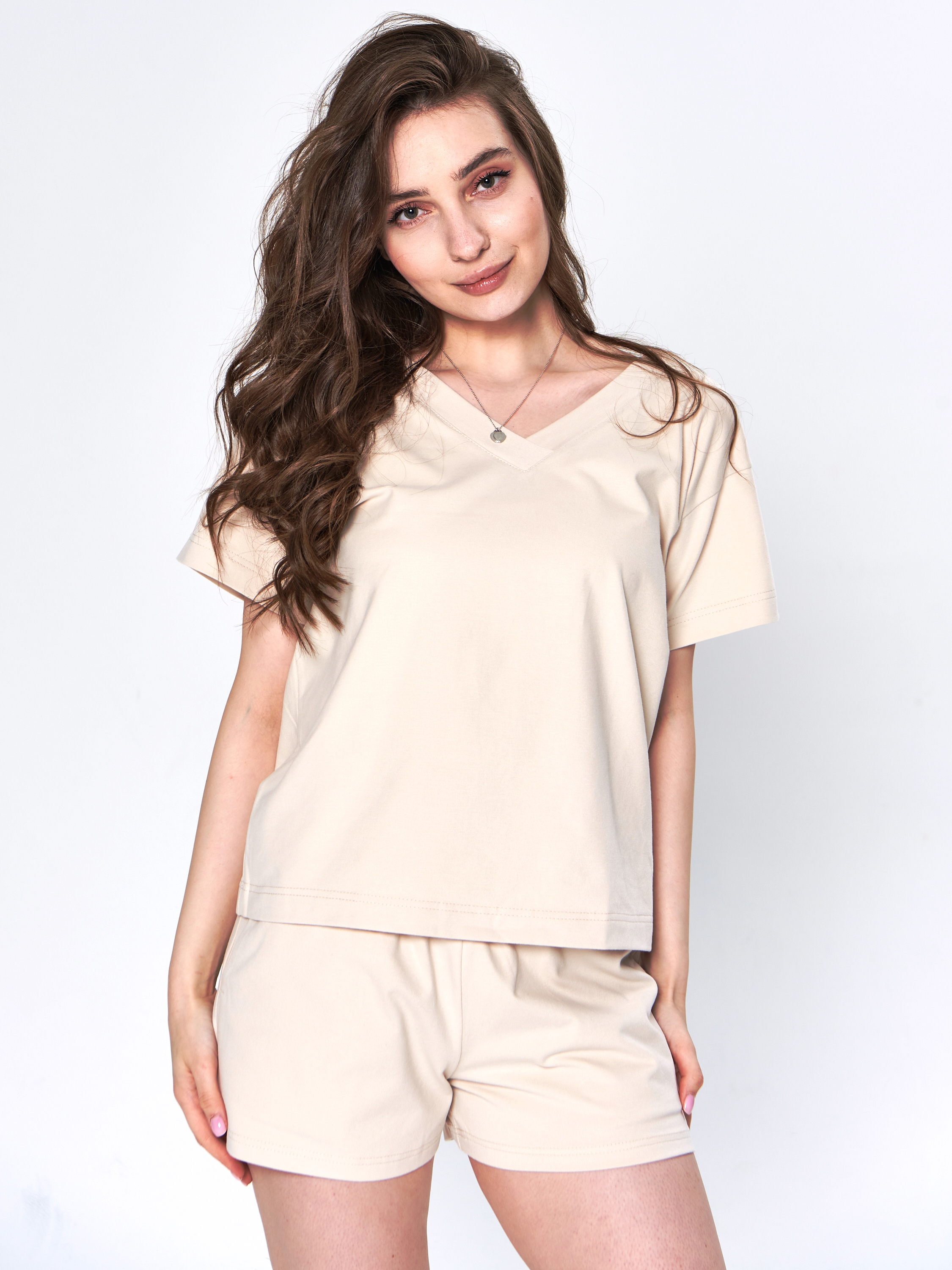 

Футболка домашняя женская LIOLI DFK220411Mulberry цв. бежевый р.42RU, DFK220411Mulberry