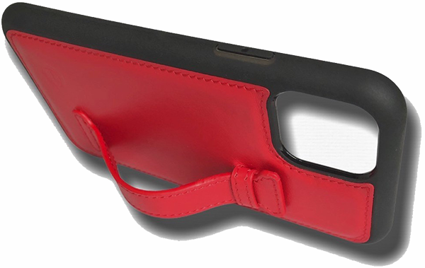 Кожаный чехол-подставка для iPhone 11 Elae, красный  CFG-11-KMZ