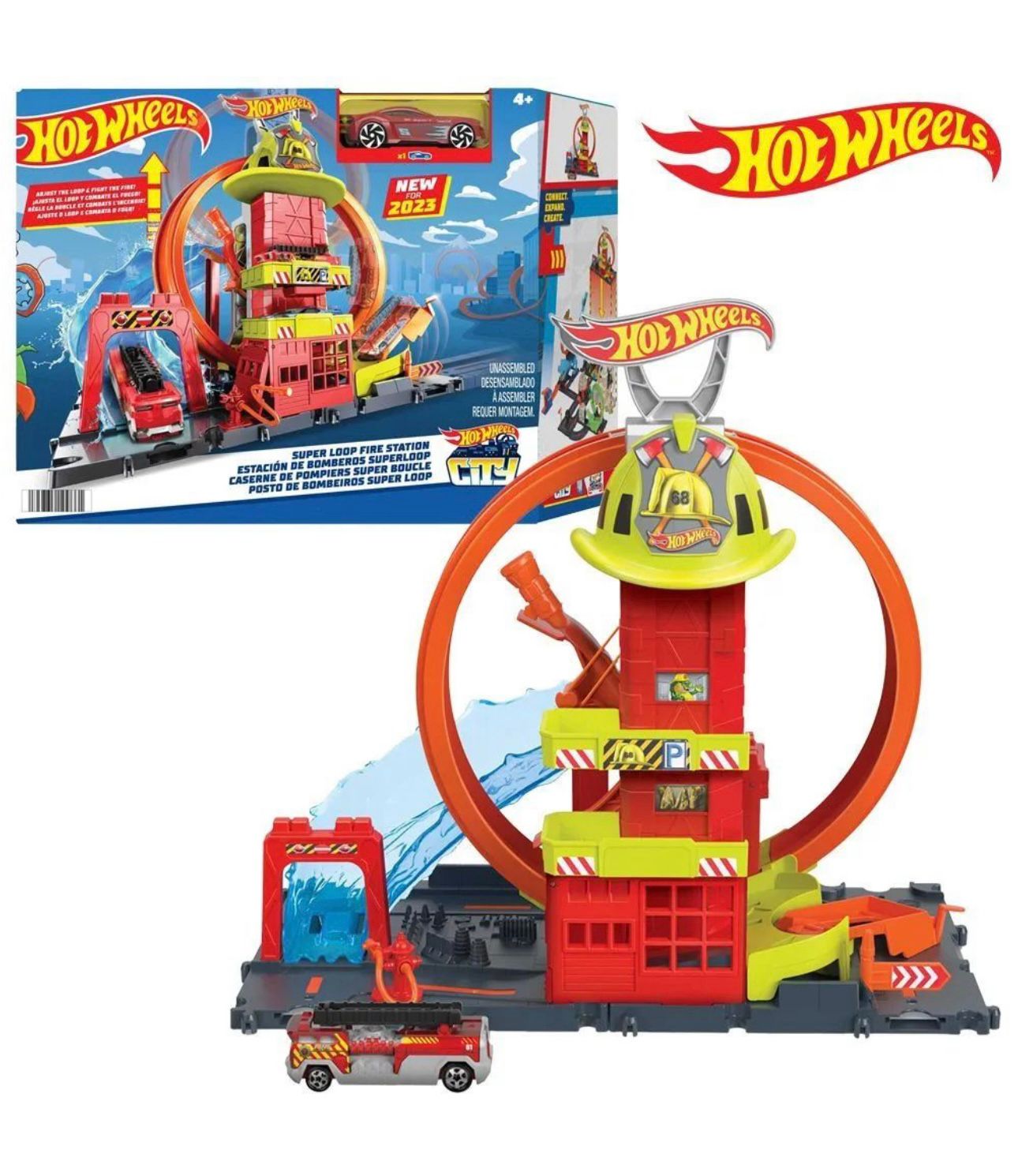 

Игрушечный трек Hot Wheels City Super Fire Station Городская пожарная станция Хот Вилс