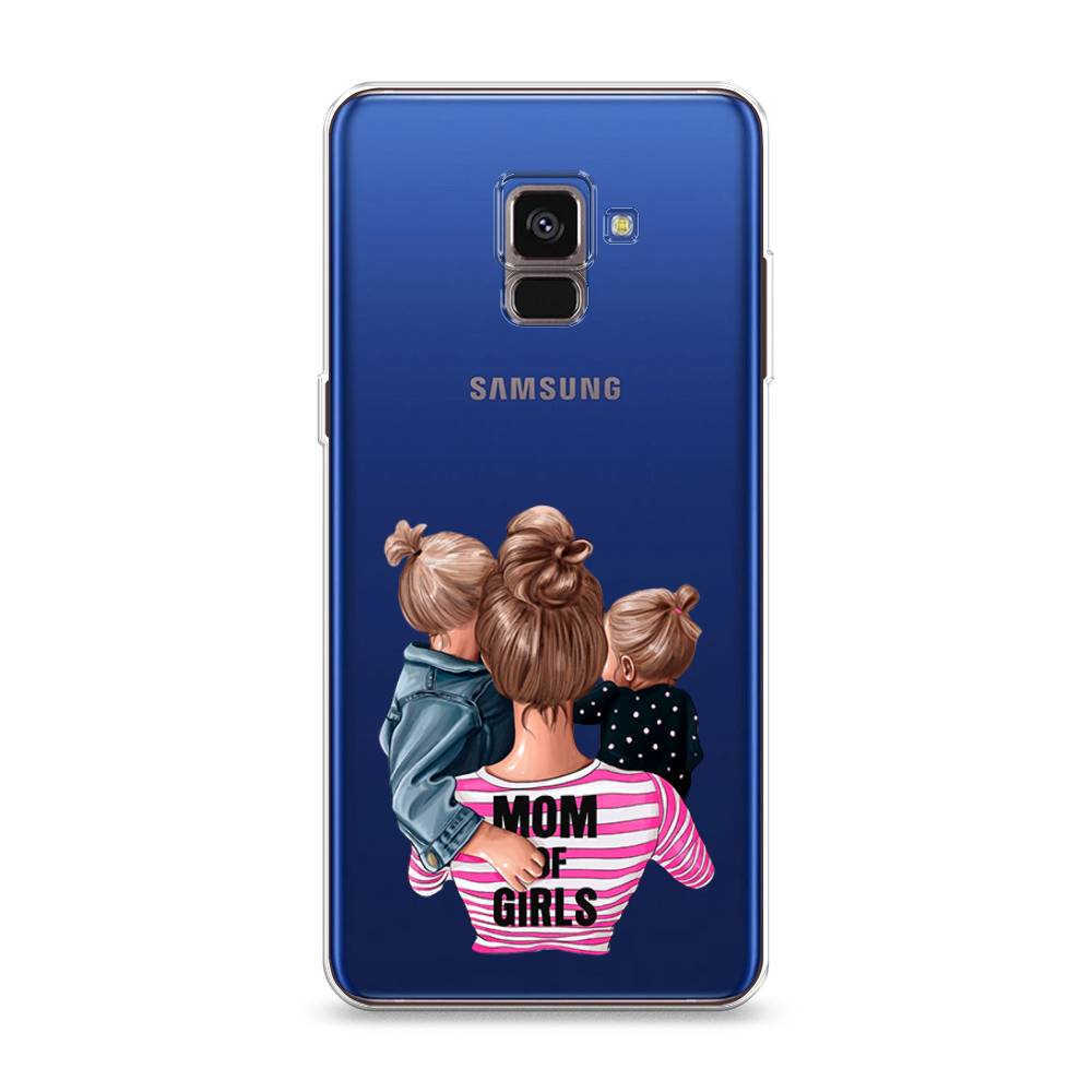 

Чехол Awog на Samsung Galaxy A8 2018 "Mom of Girls", Разноцветный, 25450-6