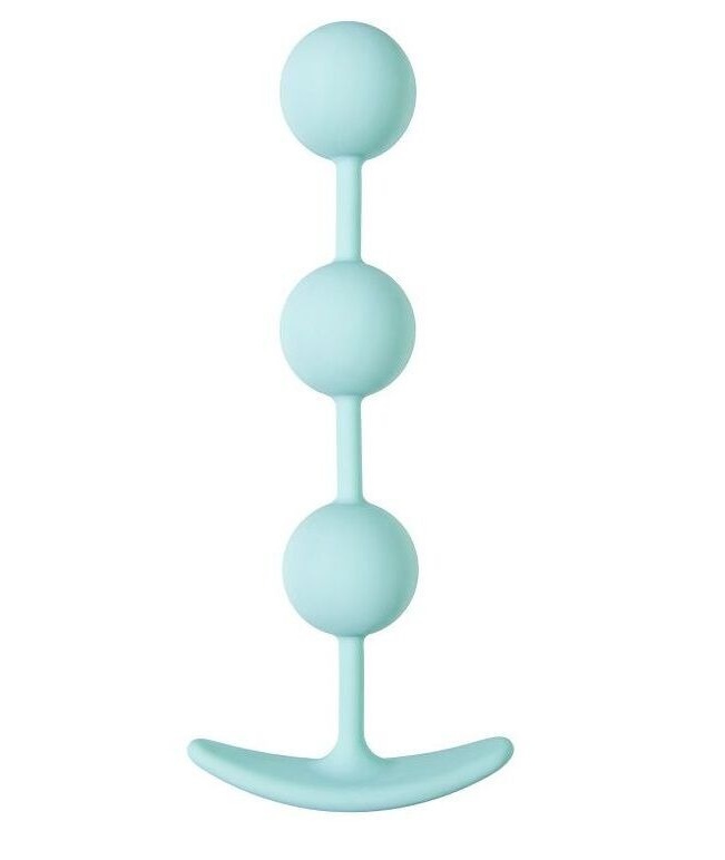 Мятные анальные шарики на сцепке Triplex - 15 см.