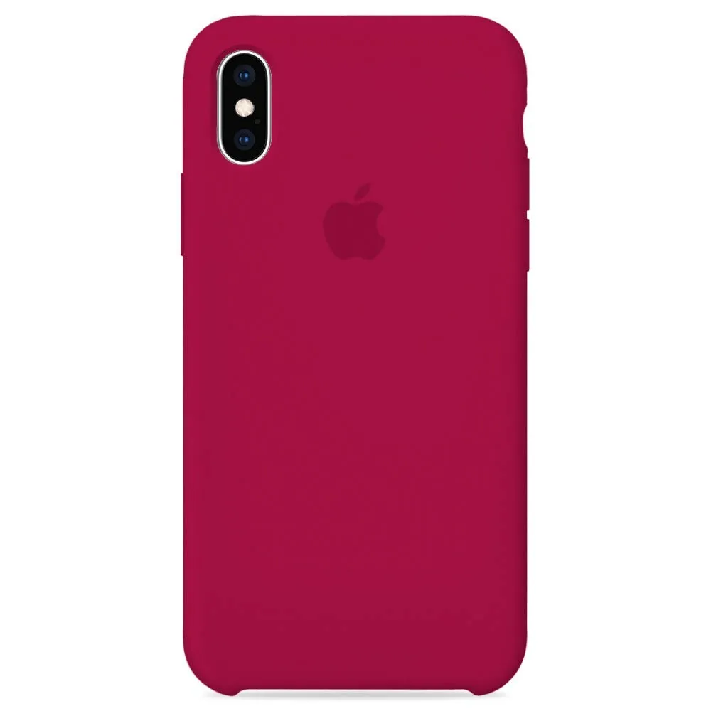 фото Чехол для apple iphone x/xs silicone case (бордовый) storex24