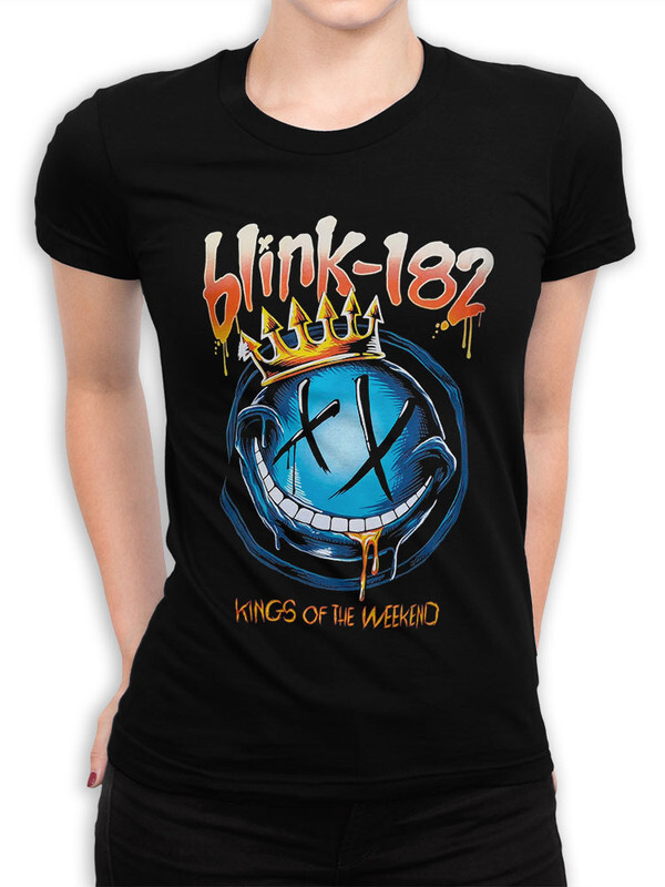 фото Футболка женская design heroes blink-182 kings of the weekend черная xs