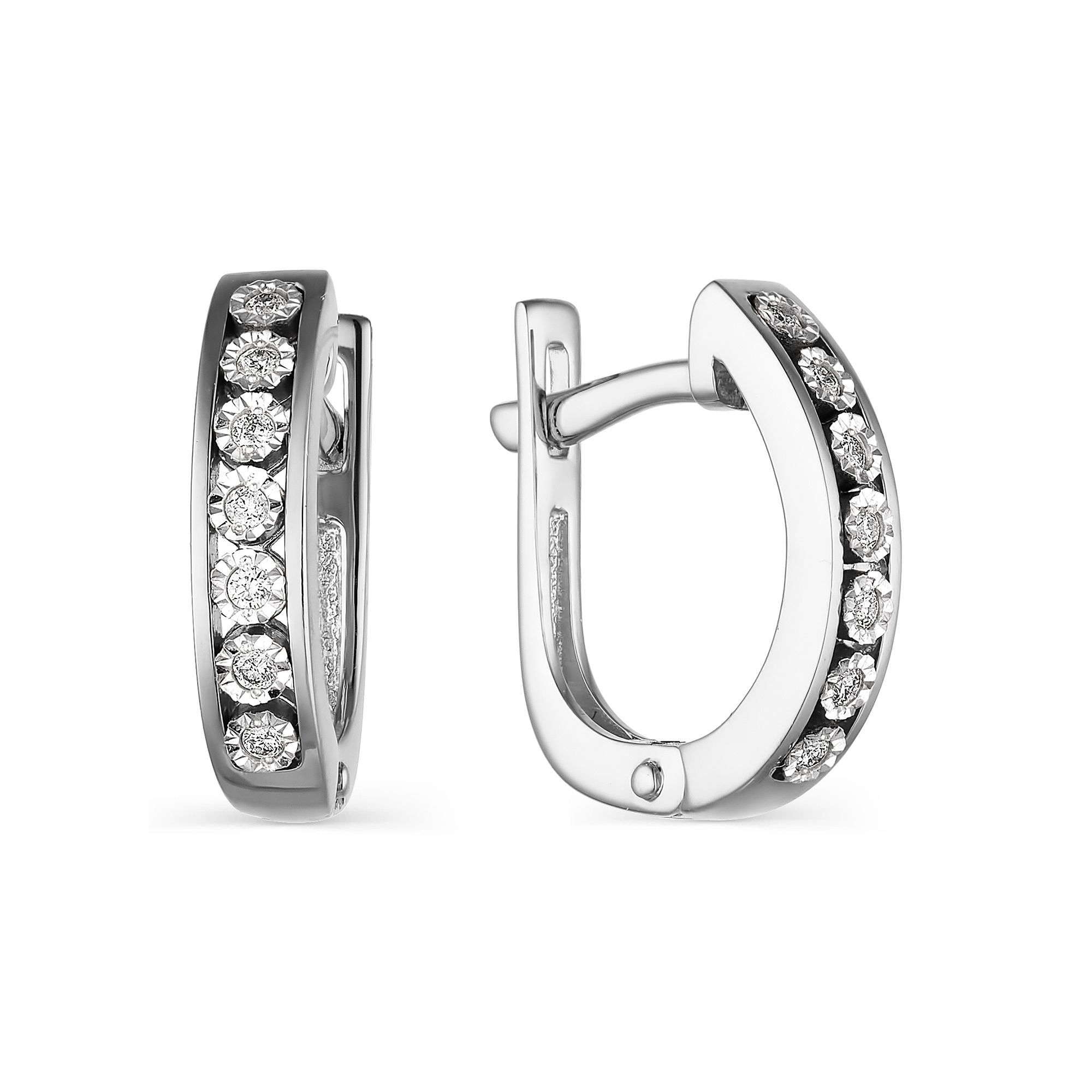 

Серьги из белого золота с бриллиантом АЛЬКОР 23747-200, 23747-200