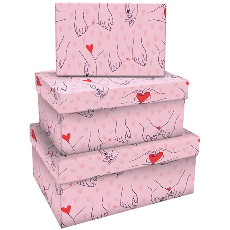

Meshu прямоугольных 3 в 1, Falling in love, 19х12х7,5-15х10х5 см, Розовый, прямоугольных 3 в 1, Falling in love, 19х12х7,5-15х10х5 см
