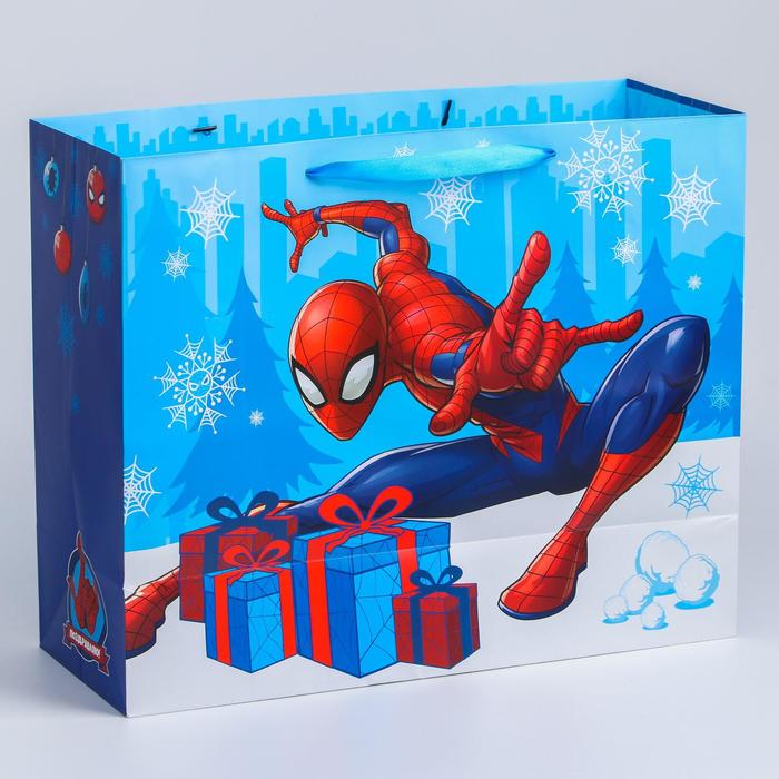 

Пакет Marvel С Новым годом! 49х40х19 см Человек-Паук, Синий, С Новым годом!, 49х40х19 см, Человек-Паук