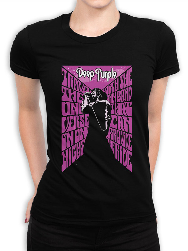 фото Футболка женская design heroes deep purple черная 2xl