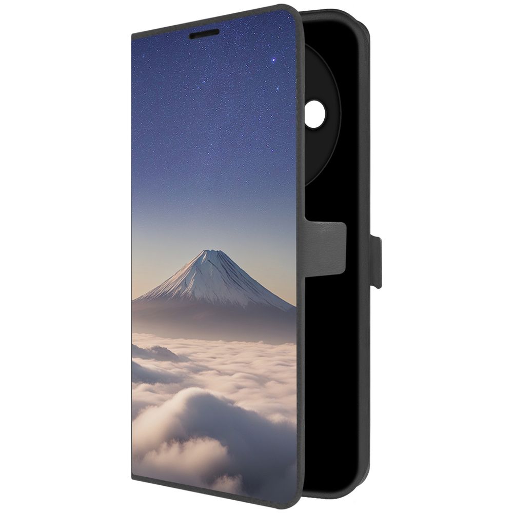 

Чехол-книжка Krutoff Eco Book для Xiaomi Redmi A3 Япония, Фудзияма (черный)