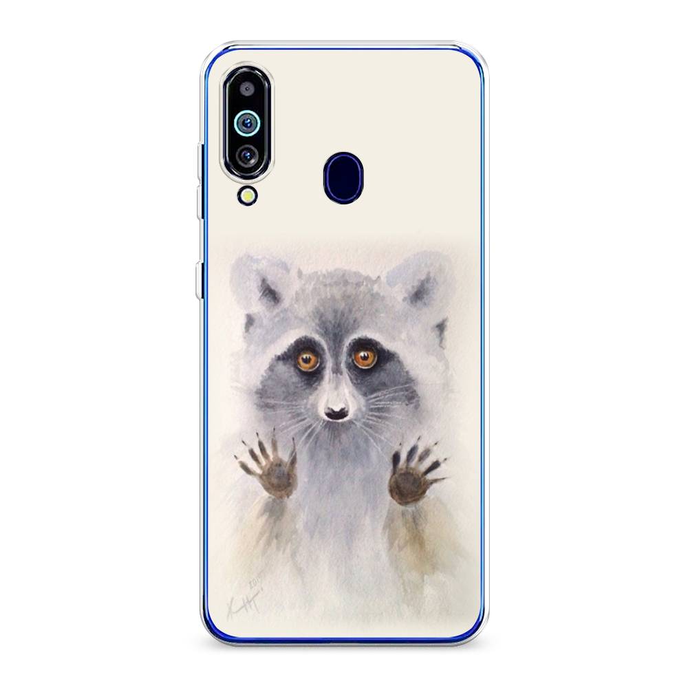 

Чехол на Samsung Galaxy M40 "Енот за стеклом", Бежевый;серый, 28750-4