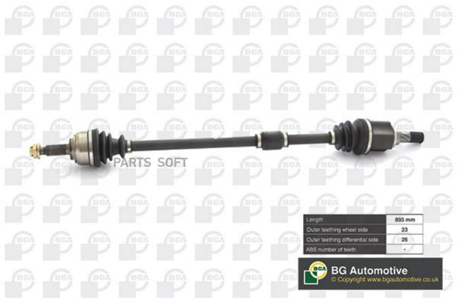 

Bga Полуось Nissan Micra 2007-2010, Note 2006- BGA DS6310R
