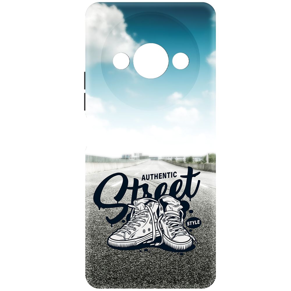 

Чехол-накладка Krutoff Soft Case Кроссовки мужские Уличный стиль для Xiaomi Poco C61, Черный