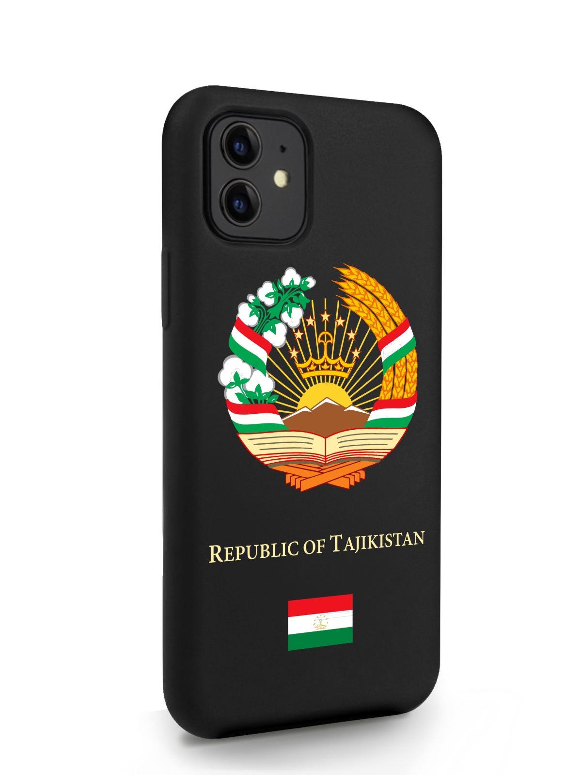 

Черный SignumCase для iPhone 11 Герб Таджикистана черный, iPhone 11 Герб Таджикистана